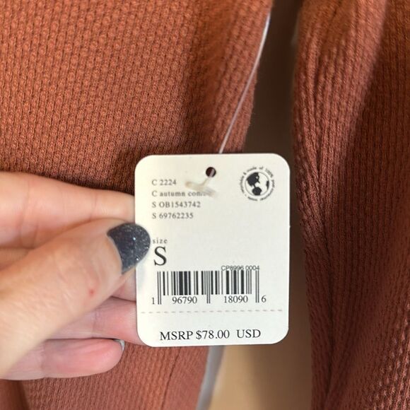 NWT Free People Mikah Notch Neck Top - Picture 4 of 6